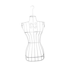 Female Wire Dress Form Mannequin Torso Display with Hanging Hook for Boutique Clothing, Black