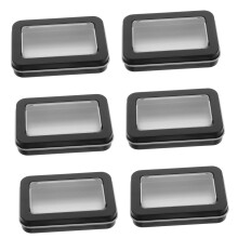 6pcs Small Metal Storage Tin Boxes with Lids for Candy, Tea, Crafts and Decorative Use