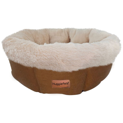 HugglePets (Large) HugglePets Donut Pet Bed - Chocolate & Latte