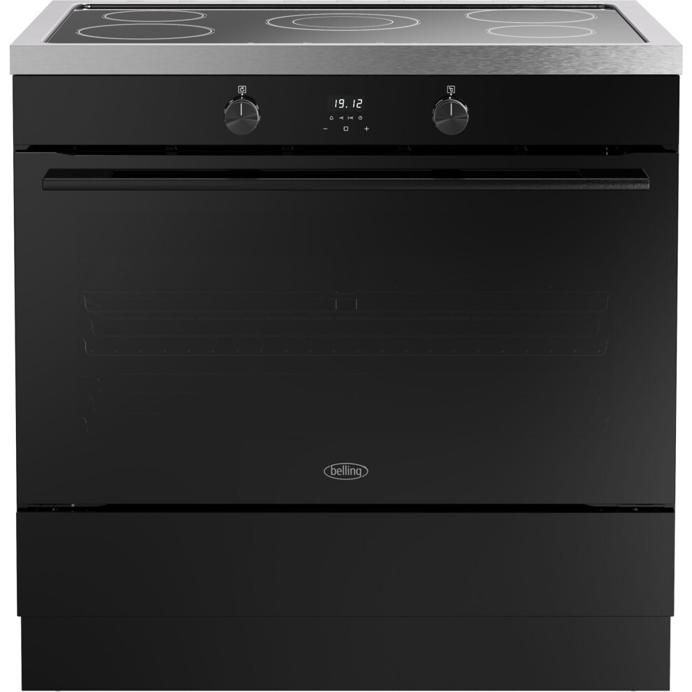 Belling Bel Rca Vision Sgl 90Ei 90Cm Wide Electric Range Cooker With Induction Hob - A Rated Black