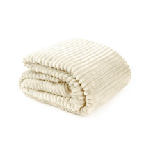 (140x180cm, Cream) Dakota Blanket for Sofa Chair Bed Throw Throwover