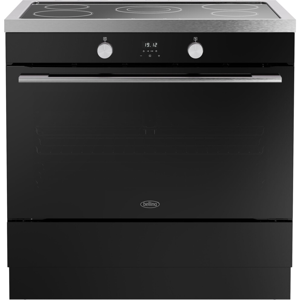 Belling Bel Rca Vision Sgl 90Ei 90Cm Wide Electric Range Cooker With Induction Hob - / Steel - A Rated Black/Silver