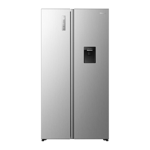 Hisense Hisense PureFlat American American Fridge Freezer - Silver - D Rated