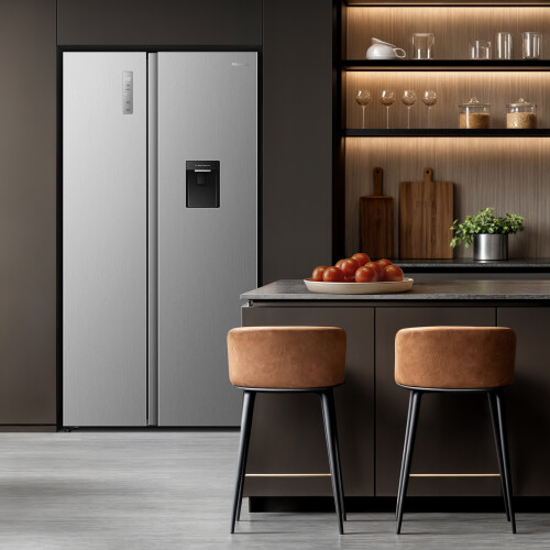Hisense Hisense PureFlat American American Fridge Freezer - Silver - D Rated 1