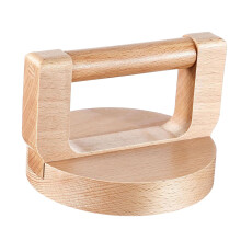 Printmaking Baren Beech Wood with Ergonomic Round Handle, 10cm Hand Tool for Linocut Crafts