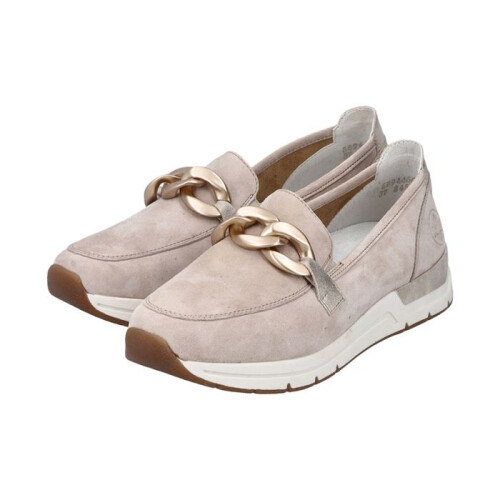 Rieker Mocassin Cuir Rieker Sheepsuede - Beige 2