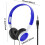 OverEar Wired PC Gaming Headset with Foldable Noise Canceling Mic for Computer Tablet Dark Blue 4