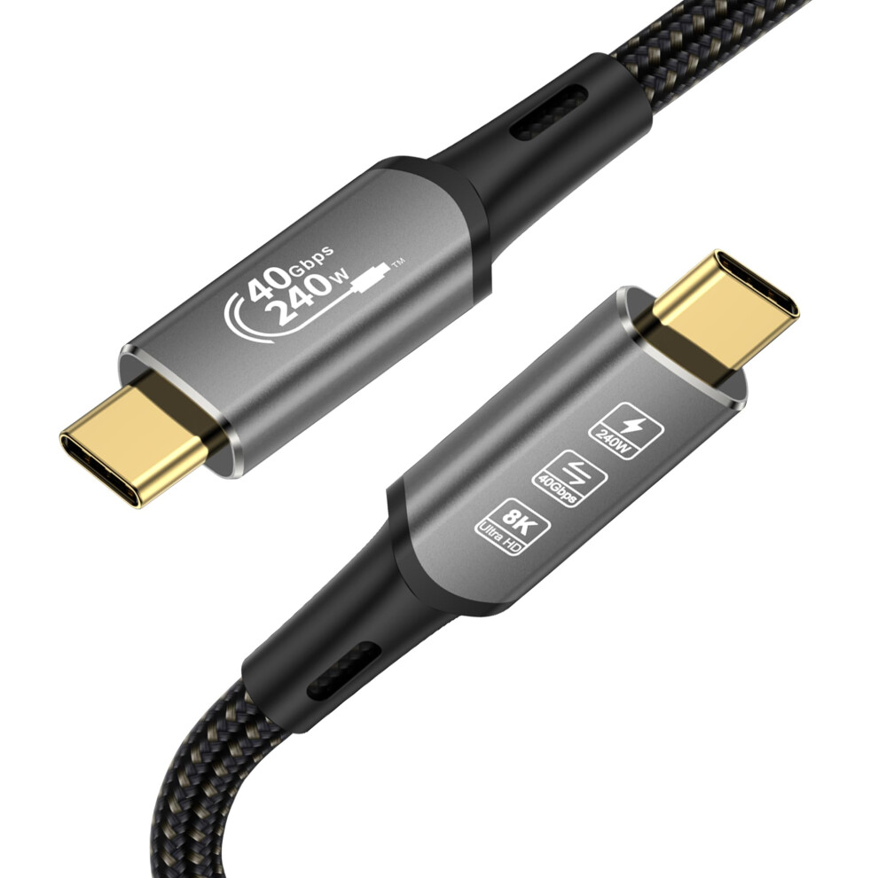 Usb4 Cable 1M Thunderbolt 4 Compatible 8K 60Hz 240W Fast Charge 40Gbps For Ssd Egpu 9174973710172