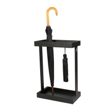 Umbrella Stand with 24 Hooks and Drip Tray Metal Rectangle Rack for Home and Office Storage