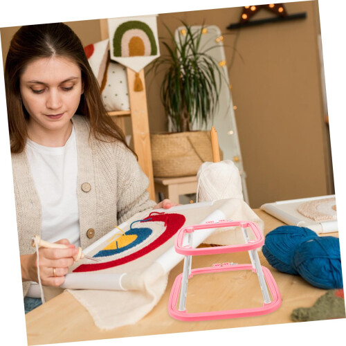 Adjustable Desktop Embroidery Stand with DoubleLayer Design and 360 Rotation for Needlework 2