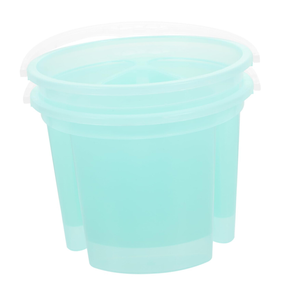 2Pcs Paint Brush Washer With Fourcompartment Design Plastic Artist Cleaning Bucket For Painting 9164114400765