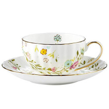 Ceramic Coffee Cup and Saucer Set with Spoon, HandPainted Design, Ergonomic Grip, Easy Clean