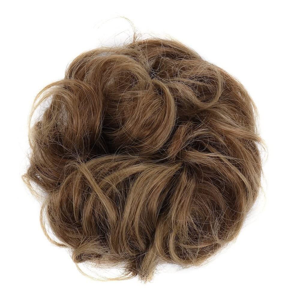 Unisex Messy Bun Hair Piece Â Synthetic Curly Wavy Hair Bun Extension With Elastic Band For Women