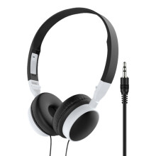 PC Headphones OverEar Wired Noise Cancelling Headset for Computer and Mobile Phone Black