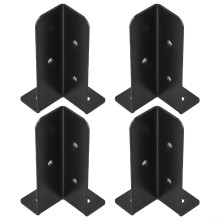 Adjustable Deck Post Base Brackets 4 Pcs for 4x4 Wood Columns Rust Resistant Outdoor Anchor Kit