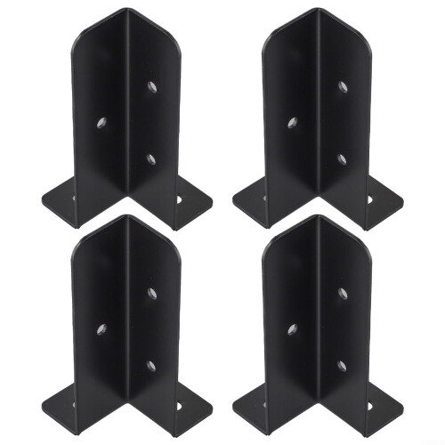 Adjustable Deck Post Base Brackets 4 Pcs for 4x4 Wood Columns Rust Resistant Outdoor Anchor Kit