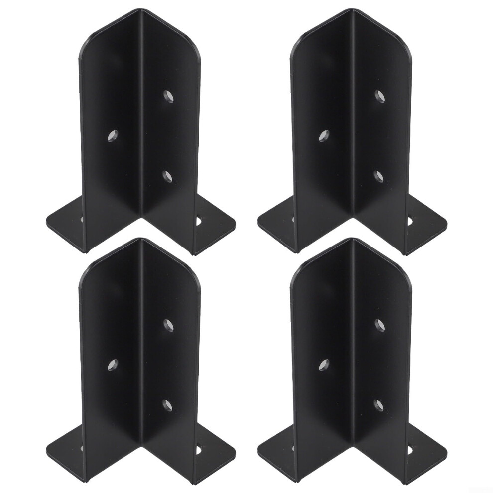 Adjustable Deck Post Base Brackets 4 Pcs For 4X4 Wood Columns Rust Resistant Outdoor Anchor Kit 9164114400963