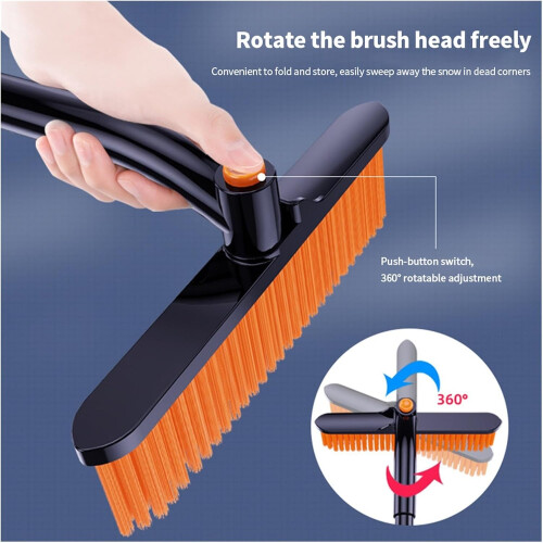 Car Snow Scraper with Retractable Handle and Brush for Windshield Ice Removal Winter Car Tool 2