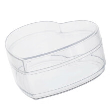 Clear Acrylic Heart & Round Storage Containers with Lids for Candy, Pills, Beads, Nails