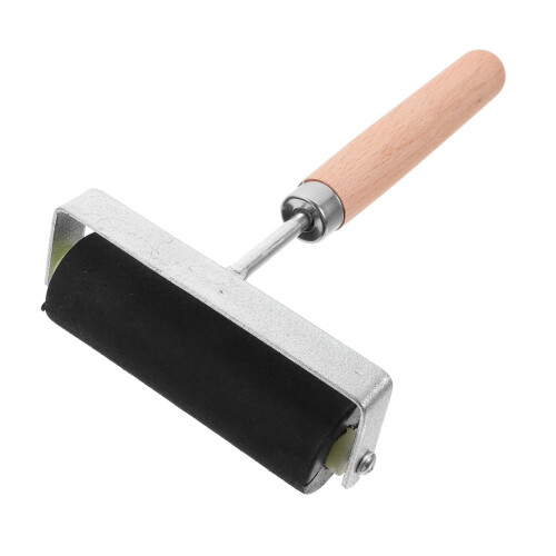 Printmaking Brayer Rubber Roller for Stamp Ink Pad with Ergonomic Grip and Smooth Coverage