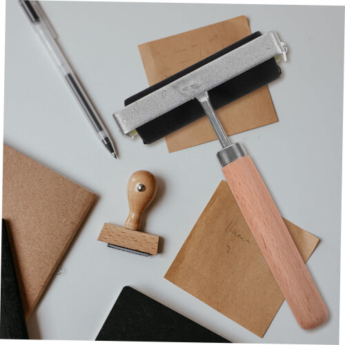 Printmaking Brayer Rubber Roller for Stamp Ink Pad with Ergonomic Grip and Smooth Coverage 2