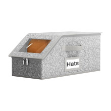 Hat Storage Organizer with Clear Window, Holds 24 Stackable Hat Boxes for Closet or Travel