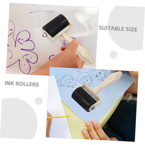 4PCS Rubber Brayer Printmaking Rollers with Smooth Ink Application and Easy Clean Design 2
