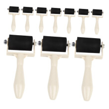 10pcs Rubber Ink Roller for Printmaking Brayer with Smooth Rolling Action for Crafts