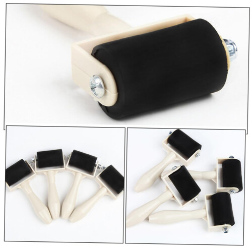 10pcs Rubber Ink Roller for Printmaking Brayer with Smooth Rolling Action for Crafts 1