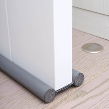 Door Draft Stopper Double Sided Under Door Draft Blocker for Noise and Wind Reduction Grey