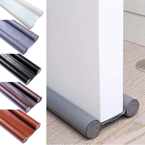 Door Draft Stopper Double Sided Under Door Draft Blocker for Noise and Wind Reduction Grey 1