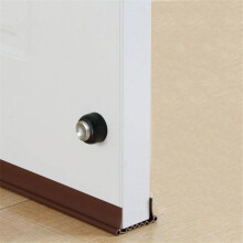 PVC Under Door Draft Stopper Weather Stripping Seal for Noise and Wind Proofing Brown 5.5x96cm
