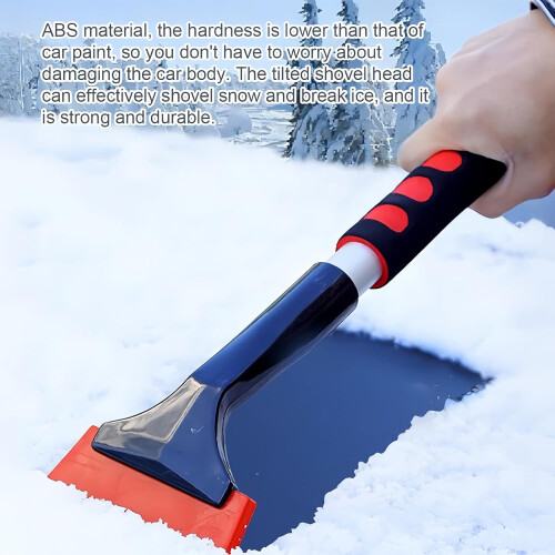 Car Ice Scraper with Extendable Double Head Shovel for Windshield and Window Snow Removal 1