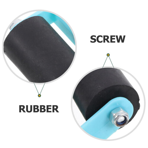 6pcs Rubber Brayer Roller Set for Printmaking Vinyl and Embossing, Even Ink Coverage 2