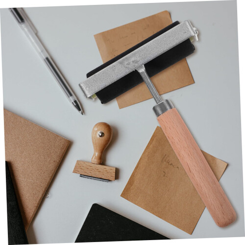 Ink Roller for Printmaking and Crafting with Durable Rubber Brayer for Even Ink Application 2