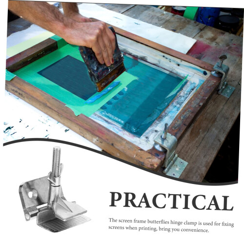 Screen Printing Hinge Clamp with Secure Frame Attachment, Metal Silk Screen Clamp for DIY Projects 2