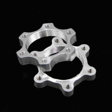 Set of 2 Bicycle Disc Brake Hub Adapters, 44mm Threaded for 6 Bolt Flange, MTB Road Bike