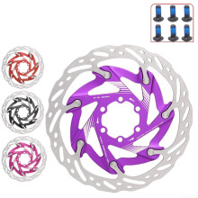 160mm Bike Disc Brake Rotor with Durable Aluminium Alloy and Carbon Steel for MTB (Purple)