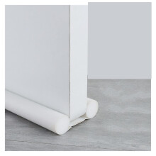 Door Draft Stopper Under Door Gap Blocker 93cm PU White Noise & Weather Seal 1pc