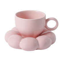 Sunflower Tea Cup Set with Saucer, Elegant Ceramic Floral Design for Hot Drinks