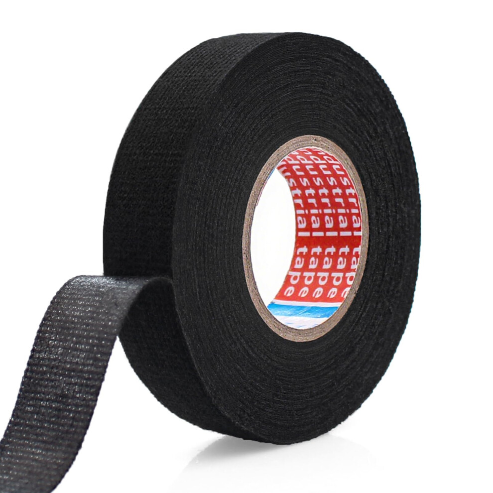 Cable Harness Fabric Tape 19Mm X 15M Wire Loom Insulation Felt Tape For Automotive And Electrical Repairs Black 9053599207238