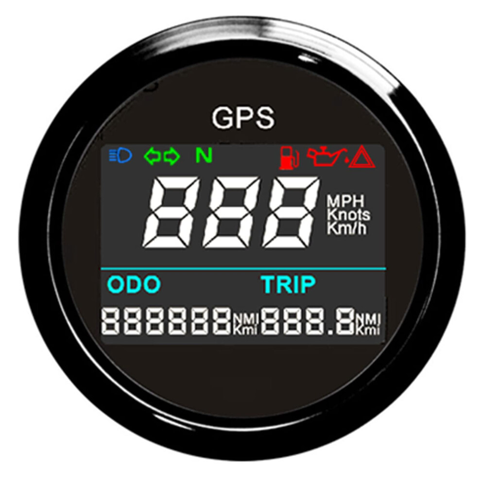 Gps Speedometer With Lcd Display And Odometer, Adjustable Mileage Trip Counter, 52Mm For Car Motorcycle Truck Boat 932V 9174973719007