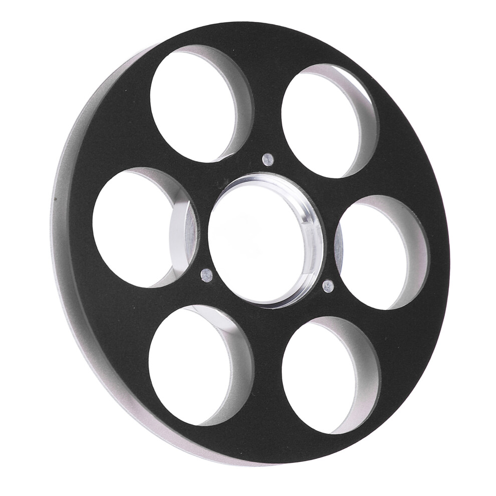 6 Hole Empty Tape Reel Aluminum Alloy For Miniature Recorder - Black 7621382488632