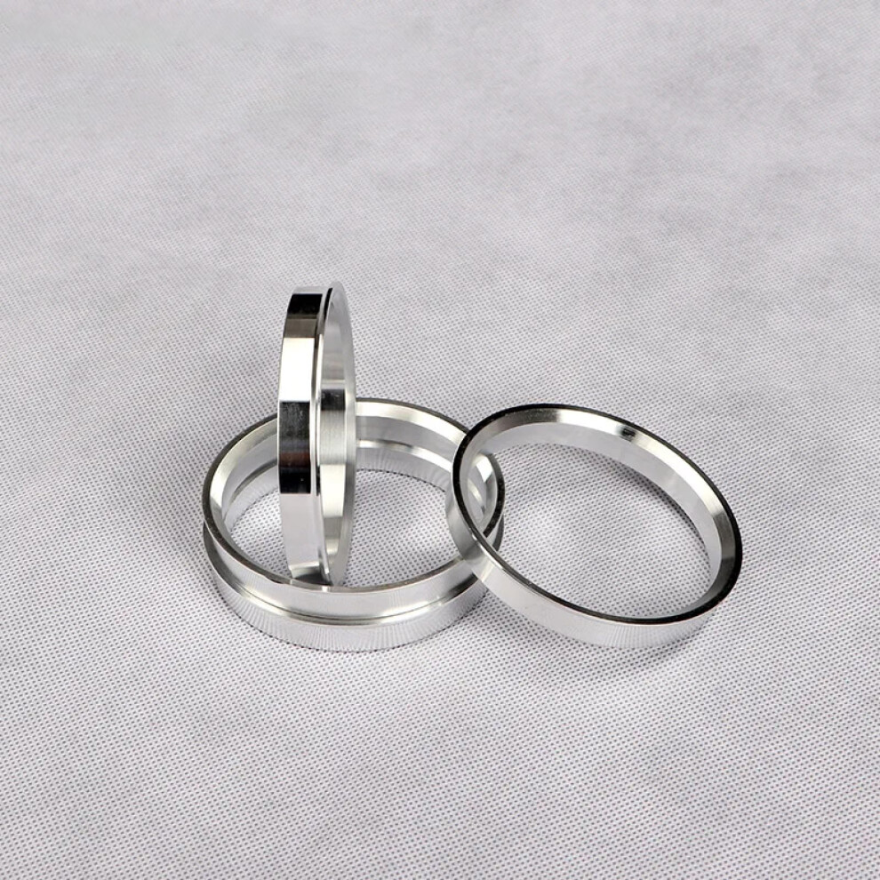 Aluminum Hub Centric Rings Set 73.1Mm To 54.1Mm Multiple Sizes For Precise Wheel Alignment And Vibration Reduction Silver 9164114408389
