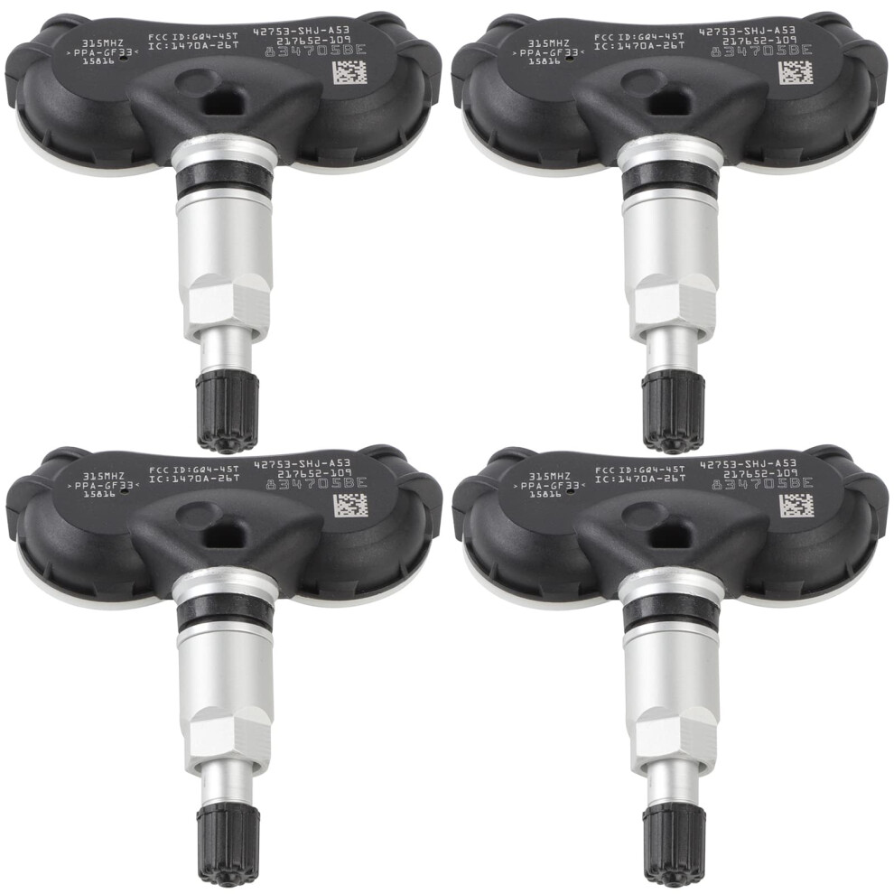 4Pcs Tpms Sensor 315Mhz For Acura Mdx Rl Tl 20042008 Oem Replacement 42753Shja53 9164114408464