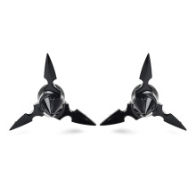 Glossy Black Front Axle Cap Nut Cover for Harley Softail Dyna Touring Fade Resistant
