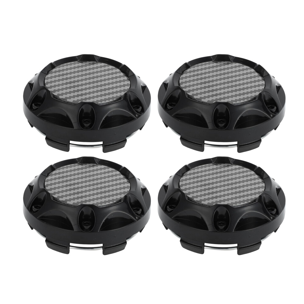 Universal 68Mm Wheel Center Caps Hub Caps Carbon Fiber For Honda Bmw Rim Upgrade Black 9365369585911