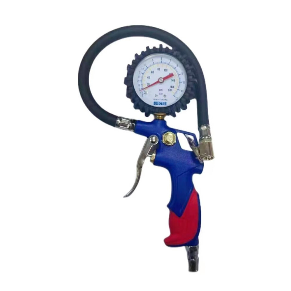 Tire Inflator With Pressure Gauge 0220 Psi Mechanical Hose For Car Motorcycle Bike No Battery Required 9164114408693