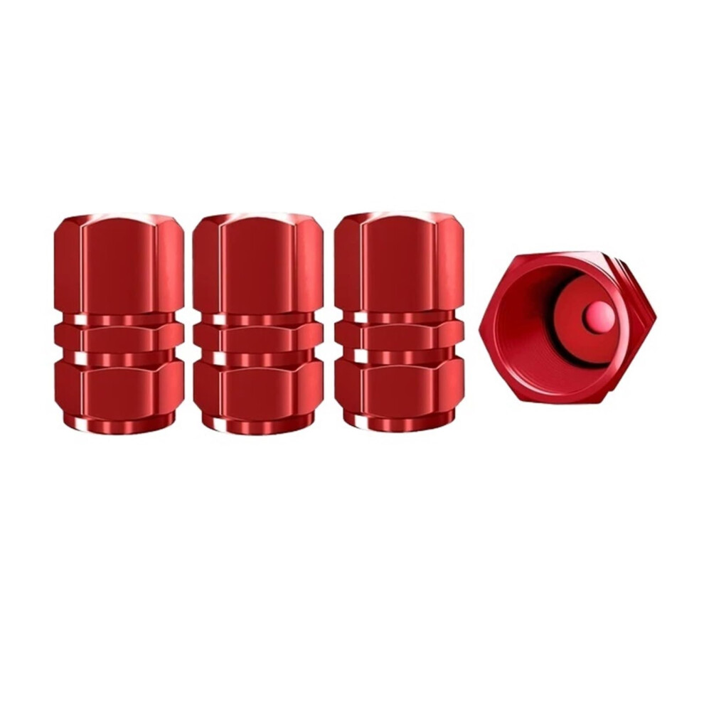Tire Valve Caps Aluminum Alloy Hexagon Dustproof Stem Covers For Car Bike Motorcycle Truck Red 9365369586239