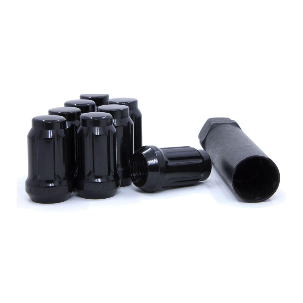 Lug Nuts 20Pc M12x1.5 6 Spline Small Diameter With Removal Tools For Toyota Rav4 Camry Tacoma Black 9164114409065